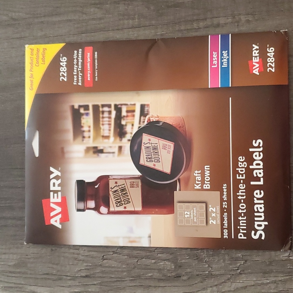 Avery Print to the Edge Square labels